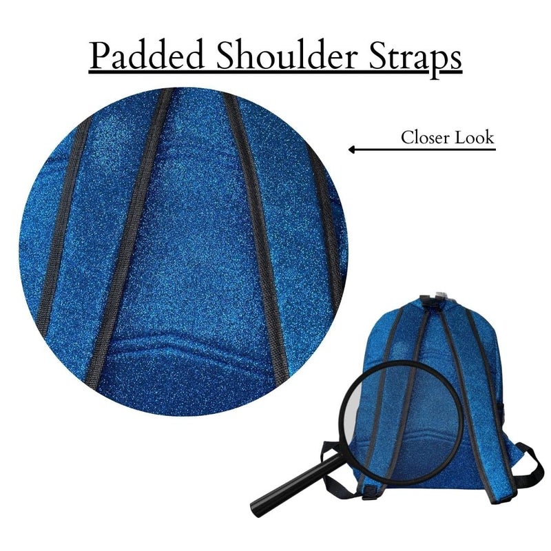 NGIL Canvas School Backpack (Glitter-Royal) - Image 5